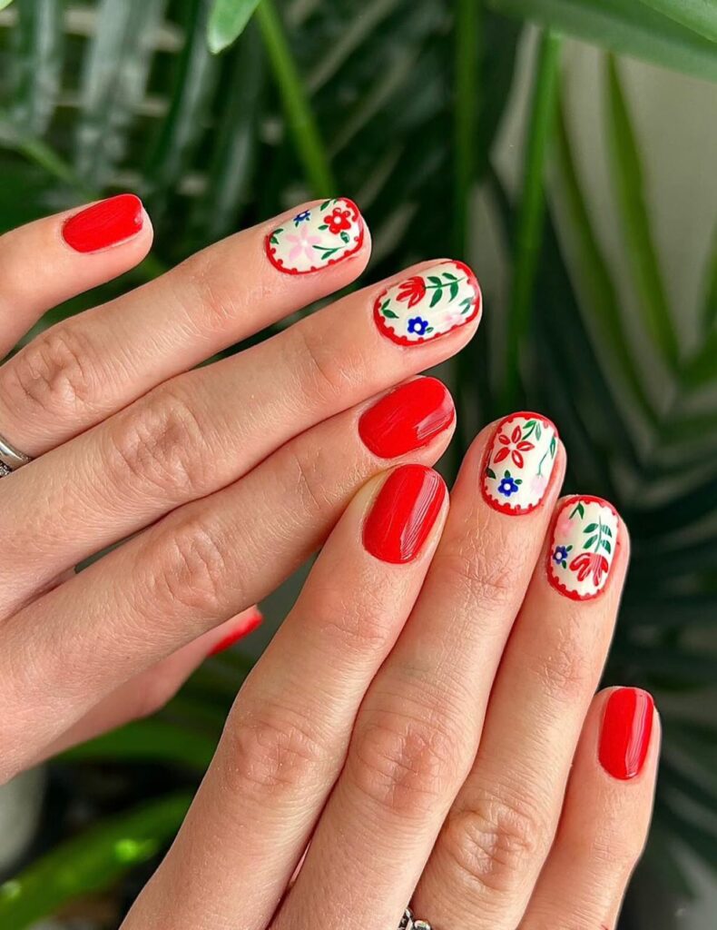 Spring Visual Idea — Winter to Spring Transition Nails