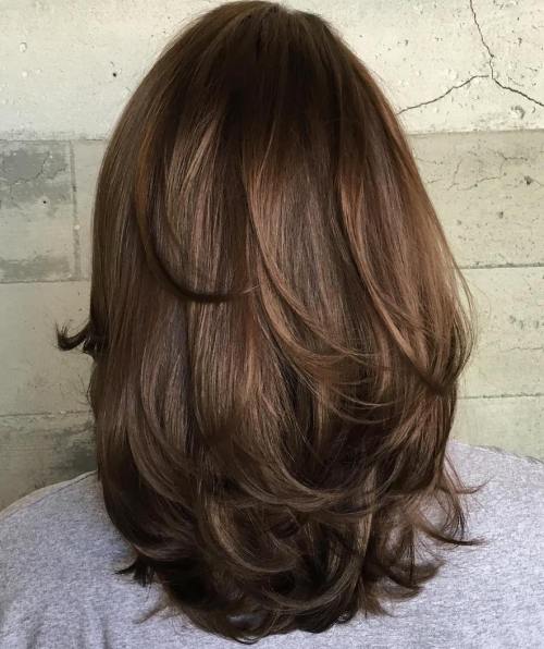 Medium Brown With Subtle Highlights Visual Idea Medium Brown With Subtle Highlights Visual Idea β Winter Haircuts for Thick Hair