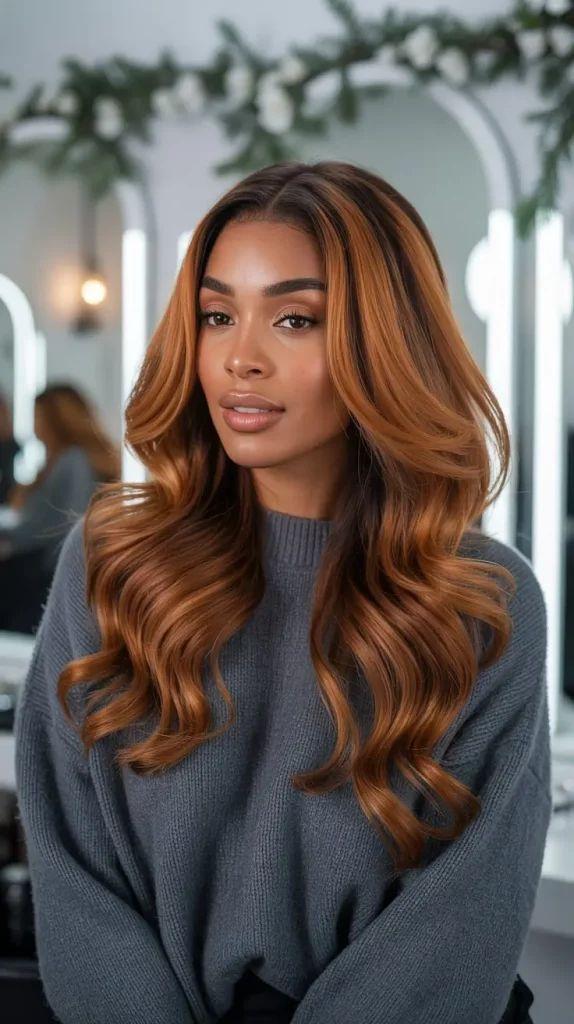 Collarbone Layers Warm Brown Caramel Collarbone Layers Warm Brown Caramel β Winter Layered Haircuts
