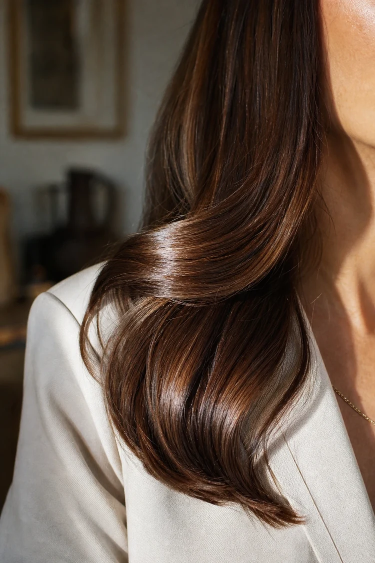 Deep Brown With Warm Red-Brown Highlights Deep Brown With Warm Red-Brown Highlights β Dark Winter Hair Colors