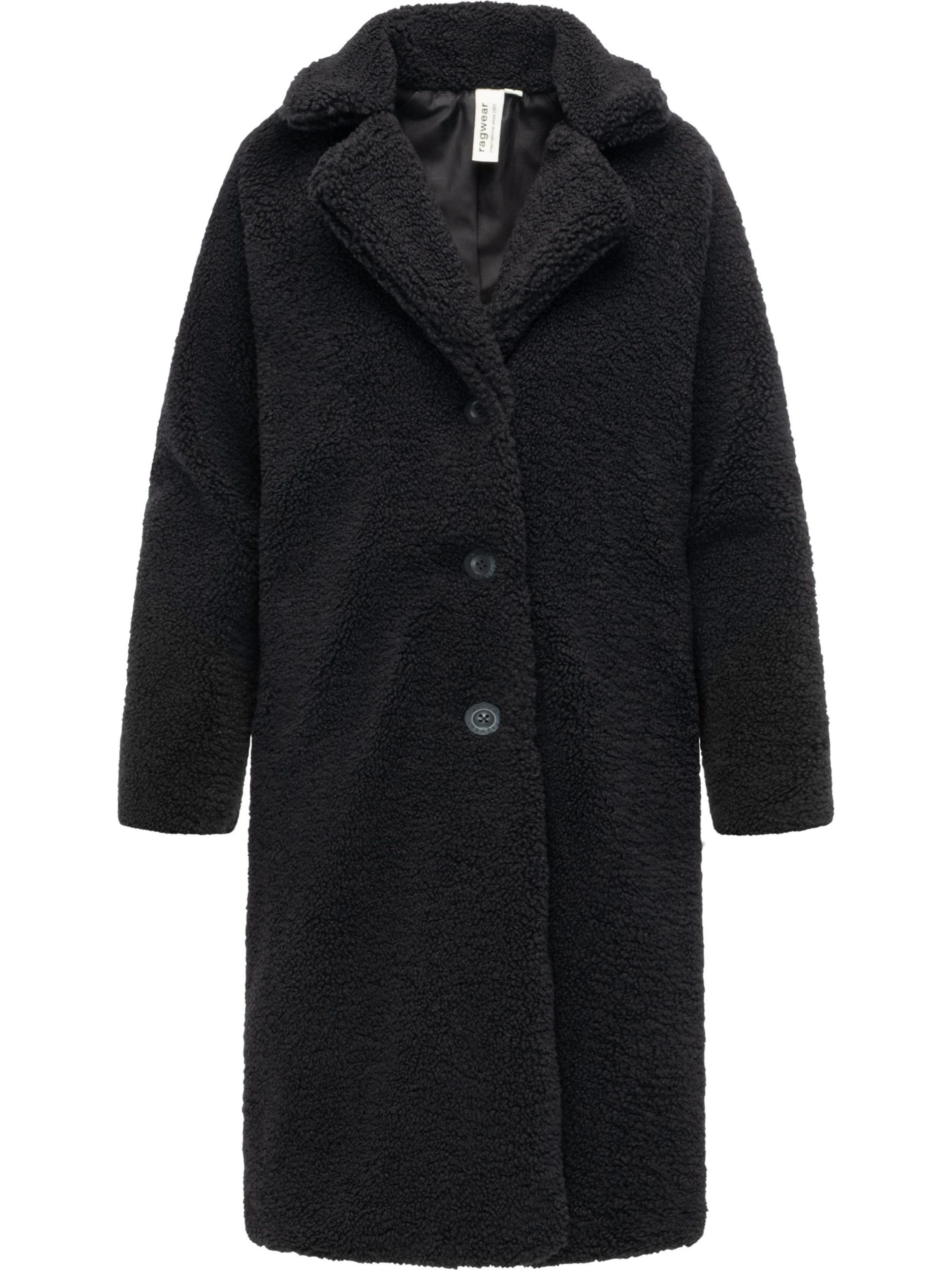 Longline Black Teddy Bear Texture Faux Fur Coat: Closet vs. Buy — Faux Fur Coat Outfits