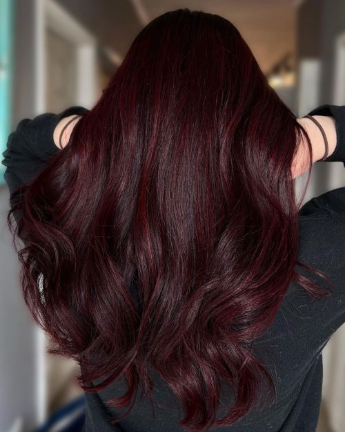 Deep Burgundy Red Solid Colour Visual Idea Deep Burgundy Red Solid Colour Visual Idea β Winter Red Hair Colors