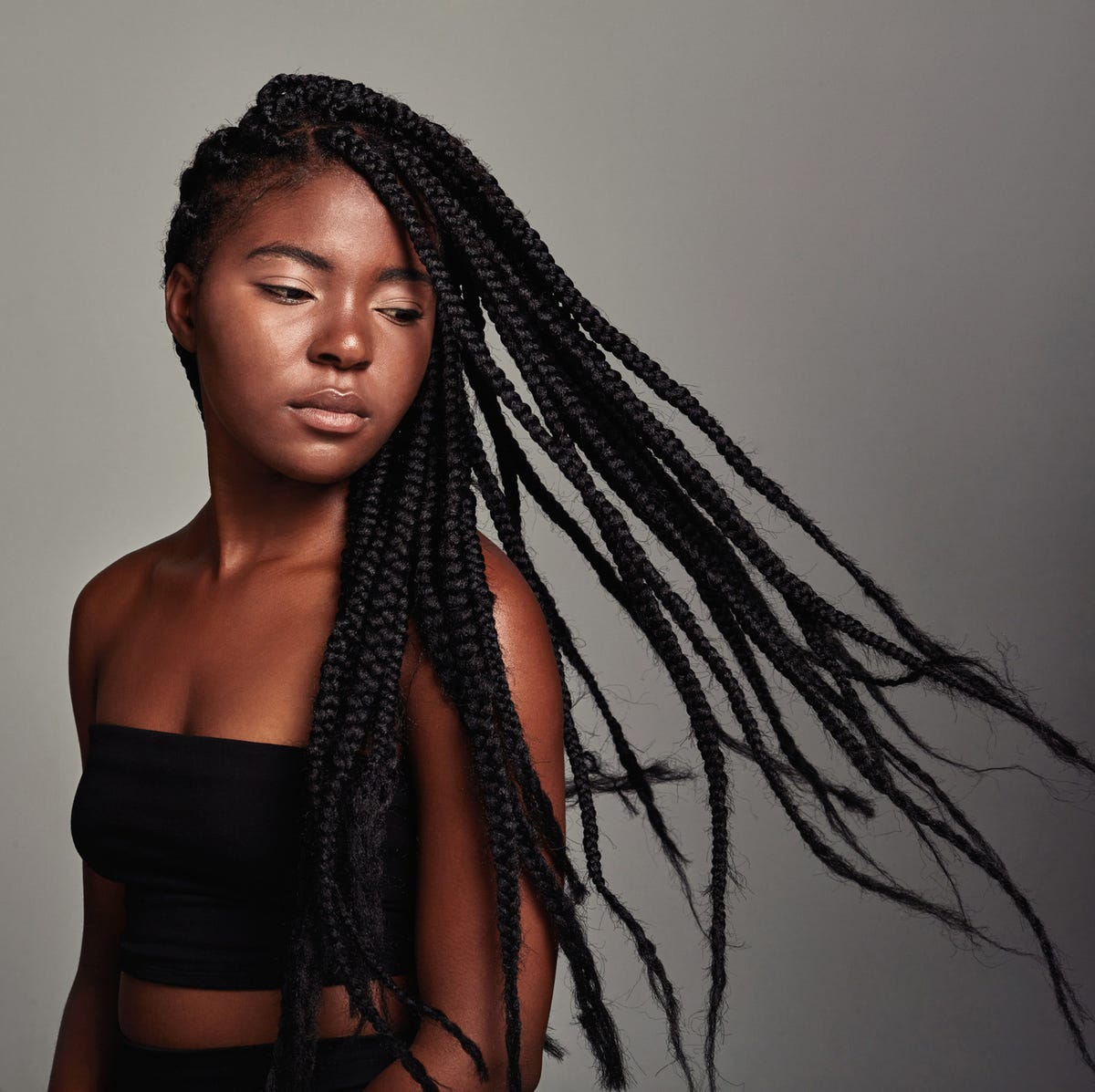 Long, Voluminous Black Box Braids — Winter Braids for Black Women