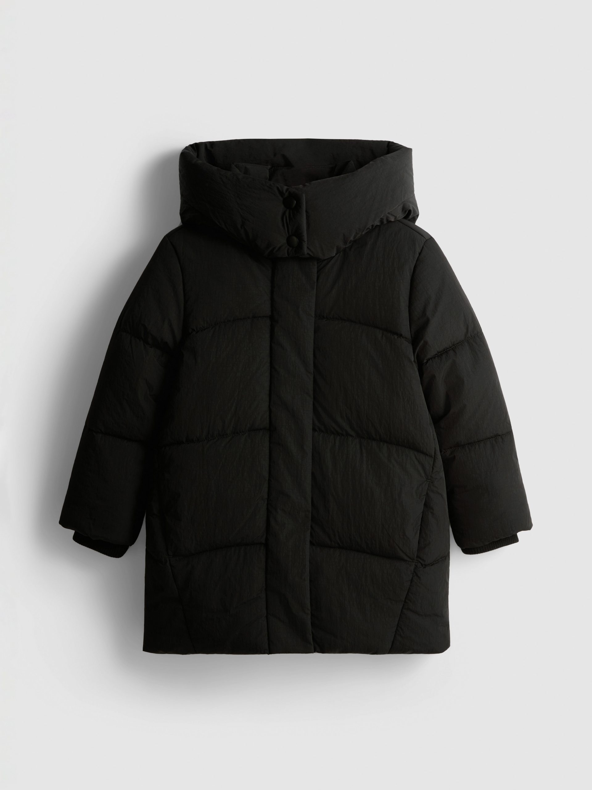 Longline Black Puffer Coat with Statement Faux Fur Hood Longline Black Puffer Coat with Statement Faux Fur Hood β Winter Outfits for Kids