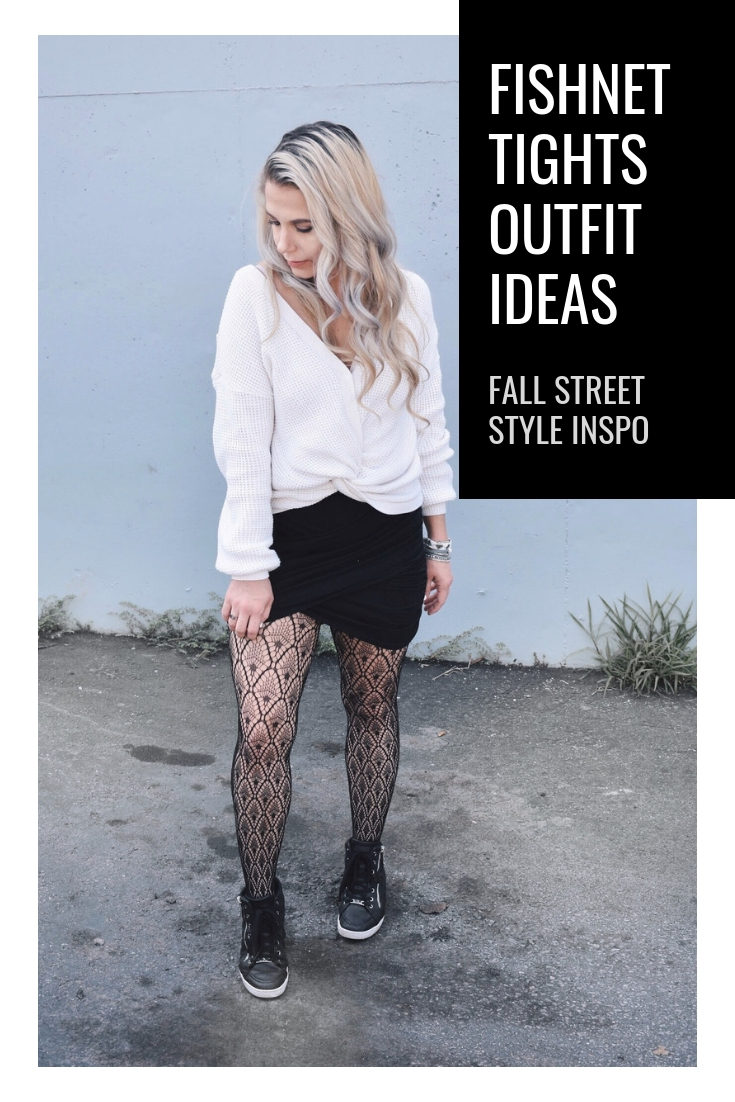 Fishnet Tights with Knit Sweater and Mini Skirt Fishnet Tights with Knit Sweater and Mini Skirt β Tights Outfits