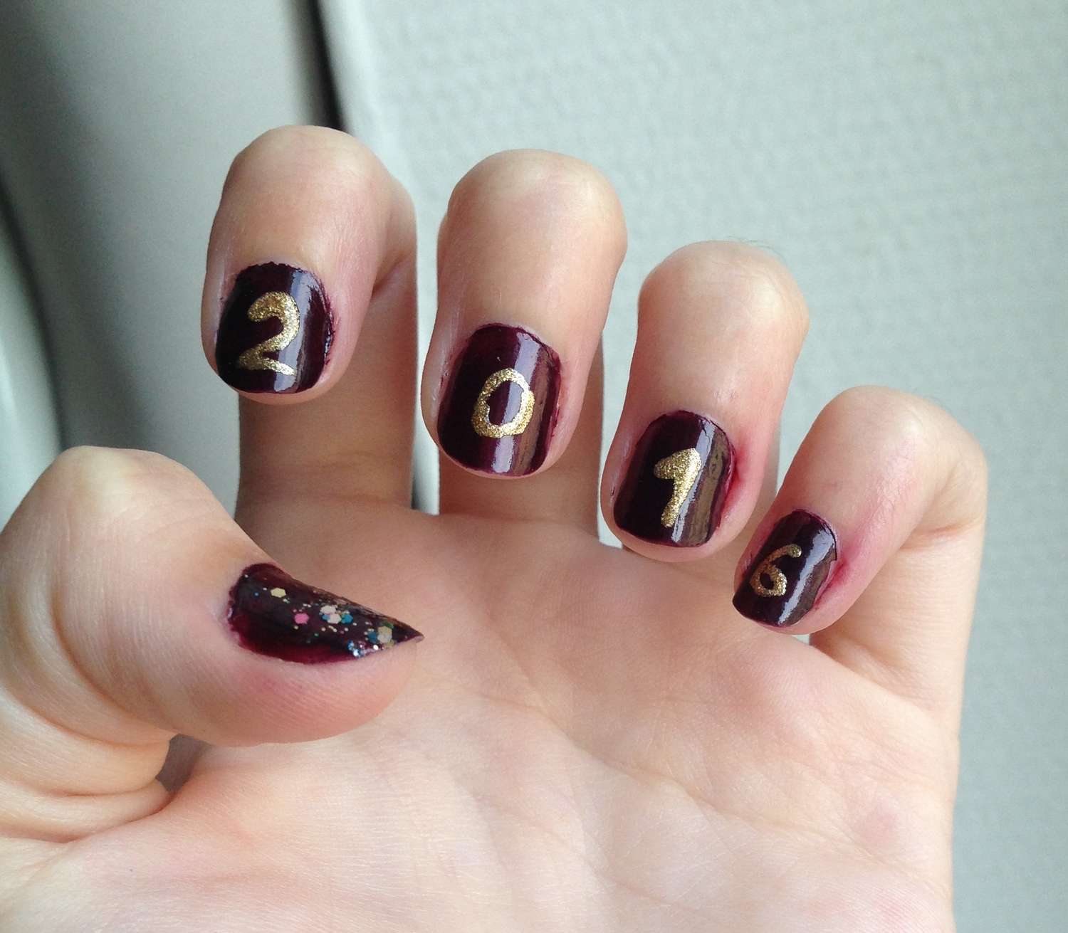 Dark Burgundy Gold Visual Idea Dark Burgundy Gold Visual Idea β New Years Nails 2027