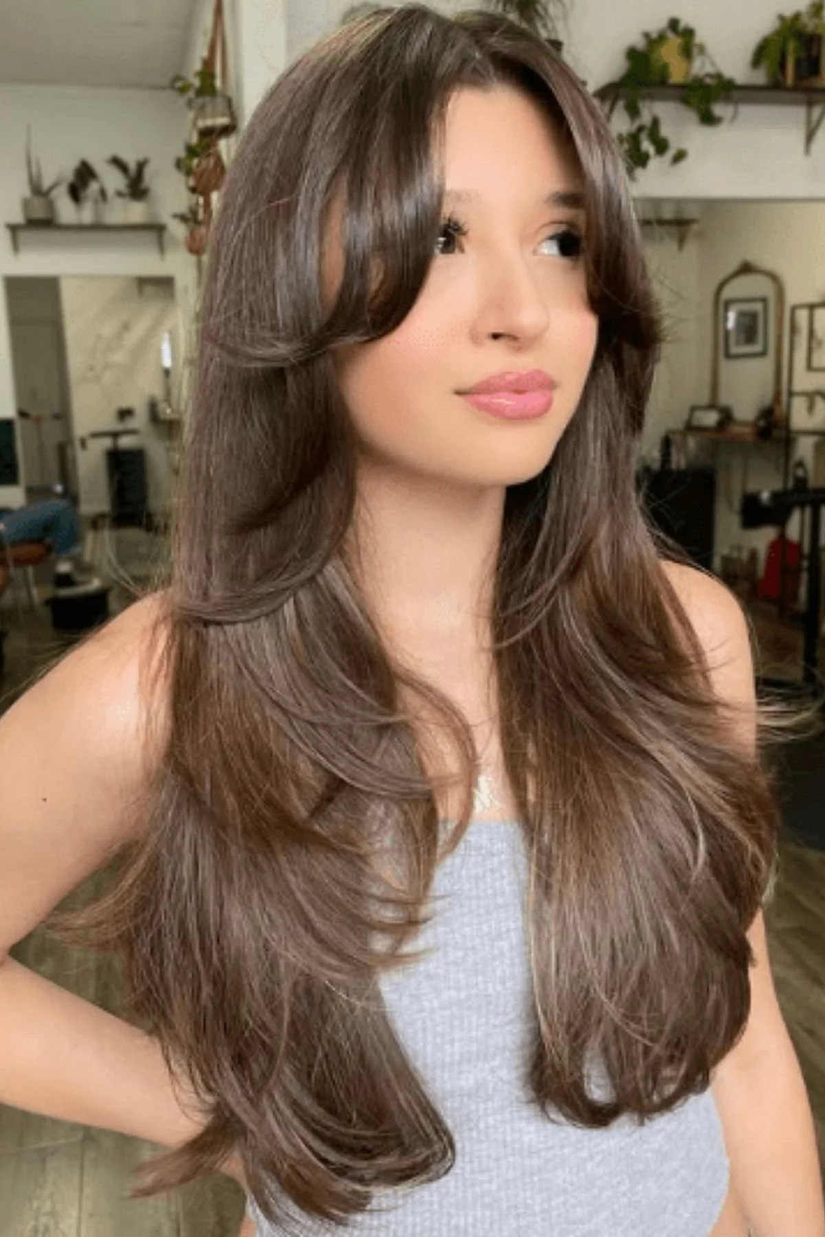 Dark Brown With Subtle Highlights Visual Idea Dark Brown With Subtle Highlights Visual Idea β Winter Haircuts for Long Faces