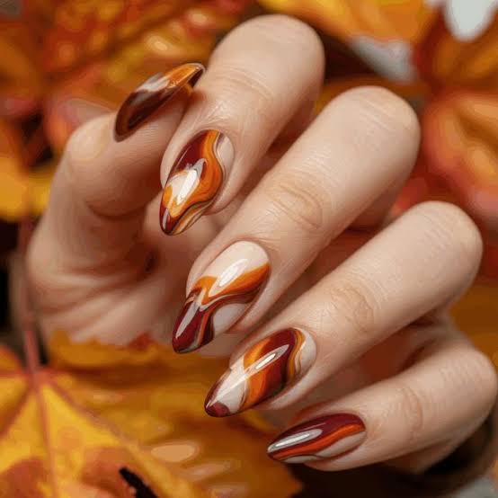 Visual Idea — Fall to Winter Nails
