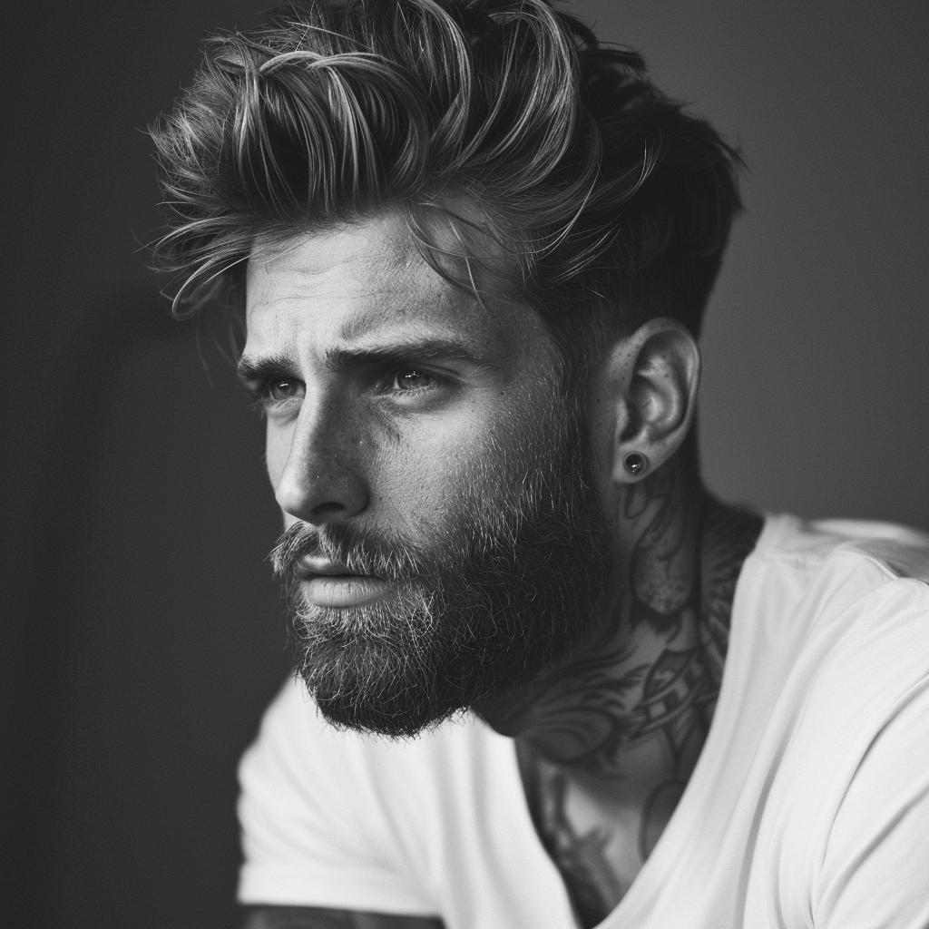 Disconnected Undercut With Side Swept Bangs — Winter Hairstyles for Men