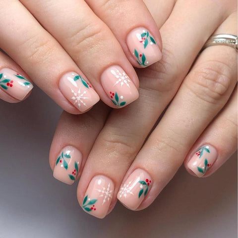 Christmas Visual Idea Christmas Visual Idea β Short Christmas Square Nails 2026
