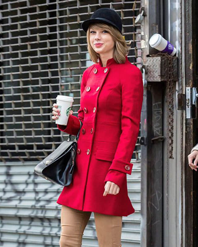 Red Fit-and-Flare Peacoat with Tan Boots Red Fit-and-Flare Peacoat with Tan Boots β Peacoat Outfits