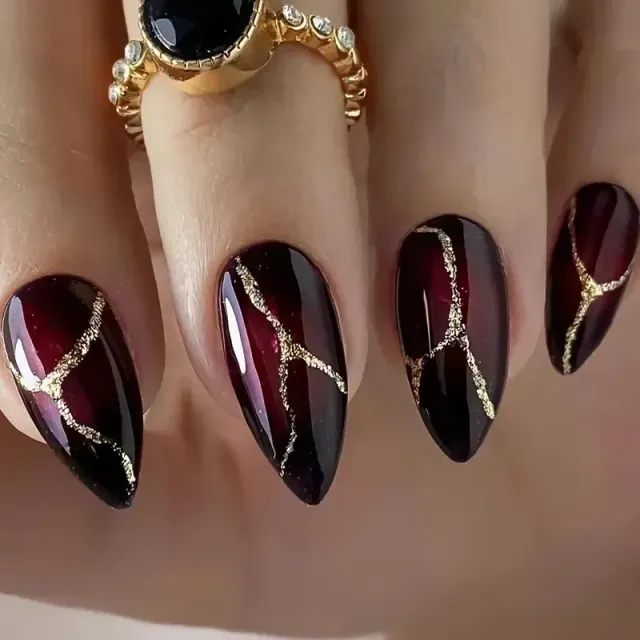 Glossy Visual Idea — Fall to Winter Nails