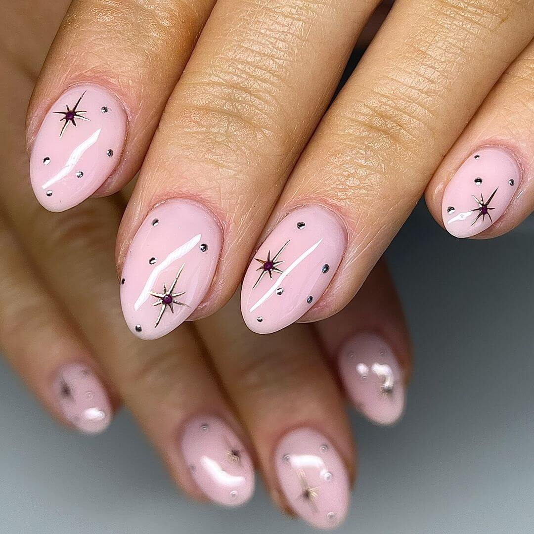 Glossy With Subtle Shimmer Visual Idea — Baddie Winter Nails