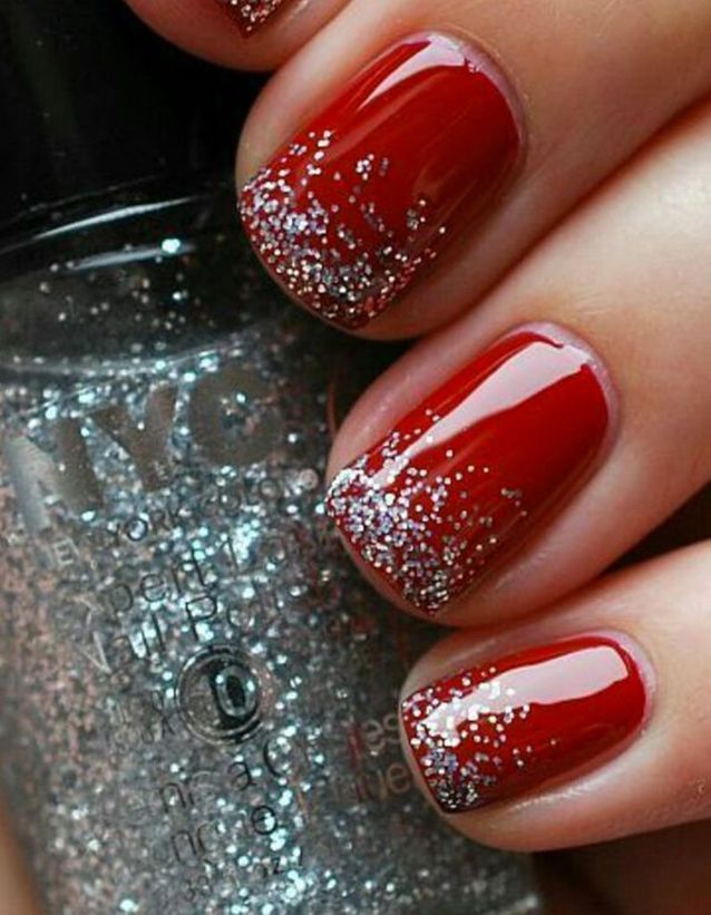 Glitter Gradient On The Nail Tips Visual Idea Glitter Gradient On The Nail Tips Visual Idea β Christmas Nail Art 2026
