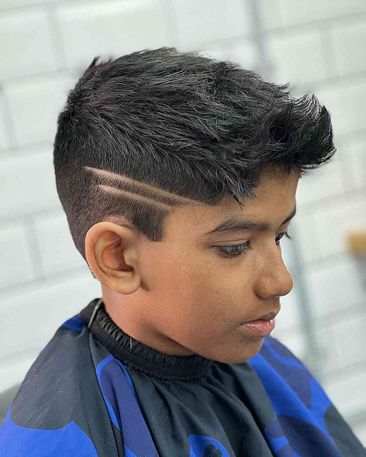 Taper Fade With Textured Spikes — Winter Haircuts for Boys