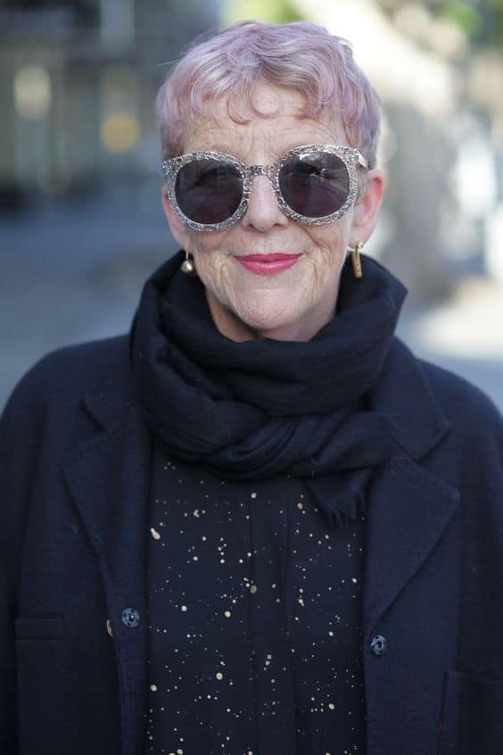 Pinkish Grey Visual Idea — Winter Hairstyles for Women Over 70