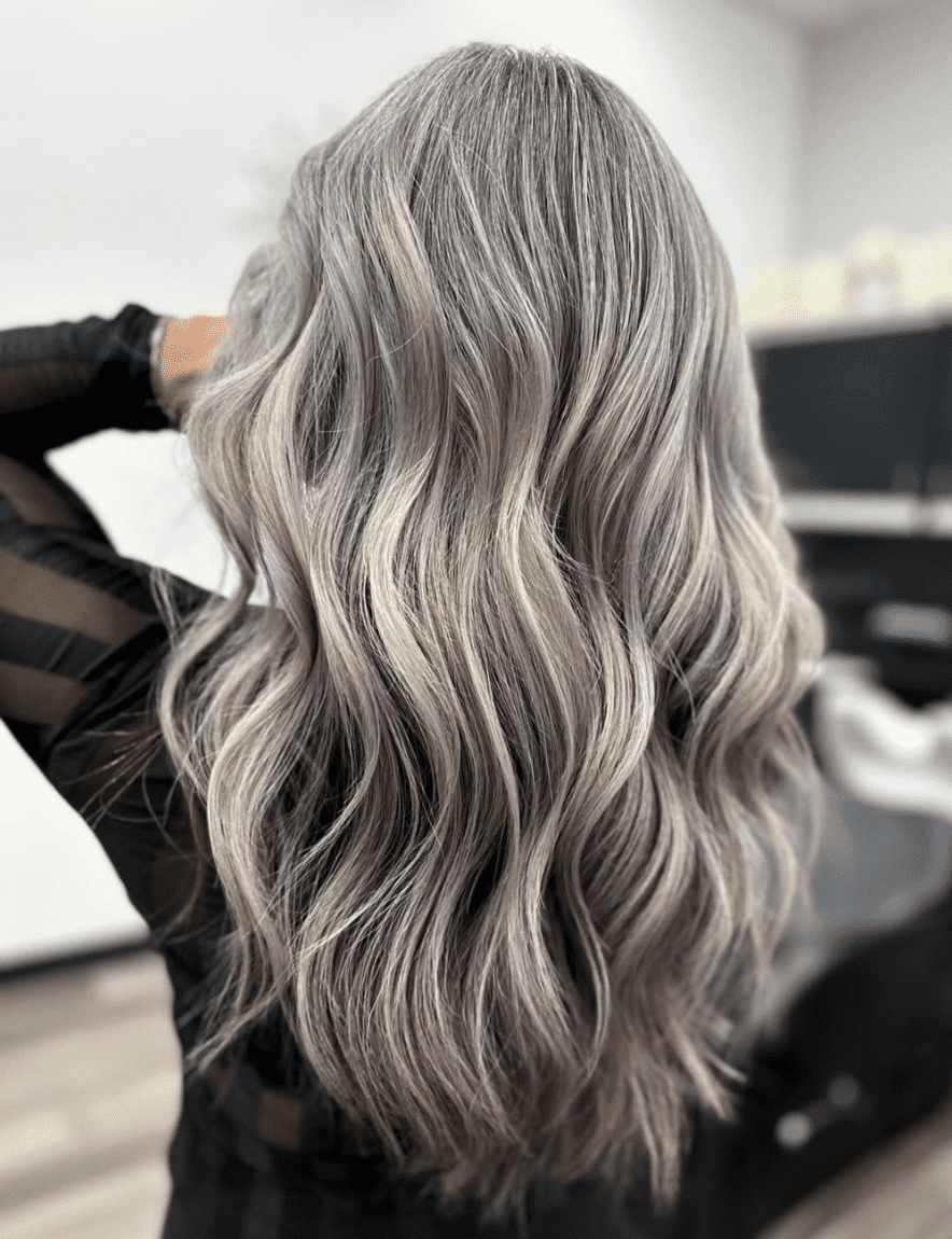 Ash Blonde Highlights on Grey Ash Blonde Highlights on Grey β Winter Hairstyles for Women Over 50