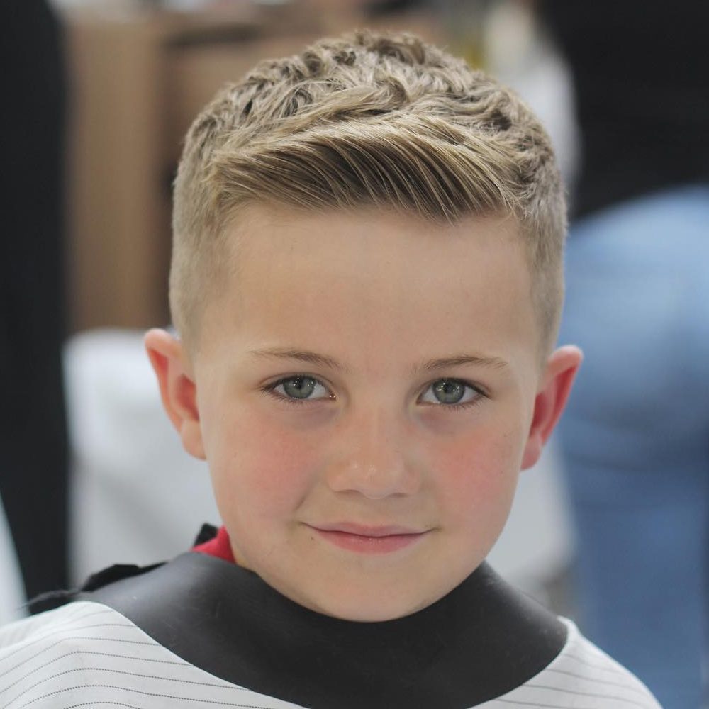 Textured Crop With Middle Part Fringe — Winter Haircuts for Boys