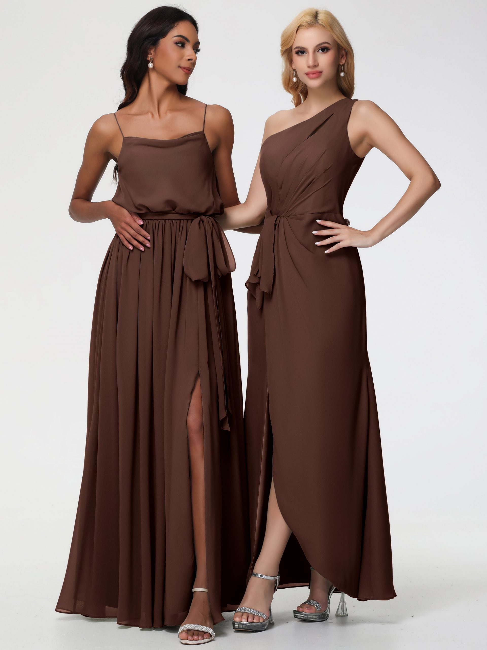 Chocolate Brown Chiffon Maxi Dresses for Formal Events Chocolate Brown Chiffon Maxi Dresses for Formal Events β Chocolate Brown Outfits