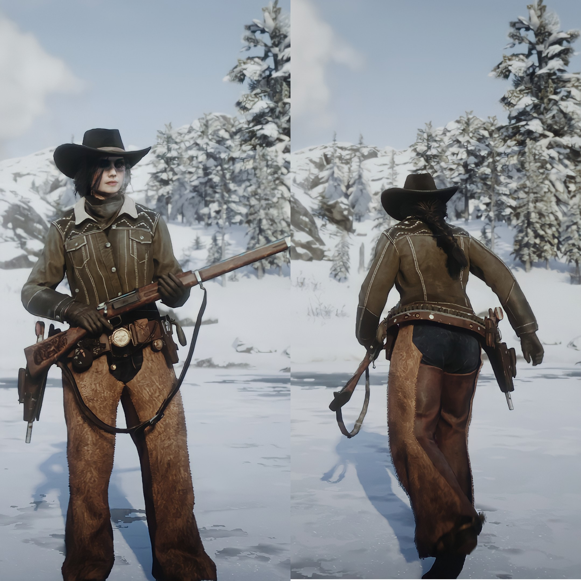 Fringed Leather Jacket and Chaps for Bold Western Style — Western Winter Outfits
