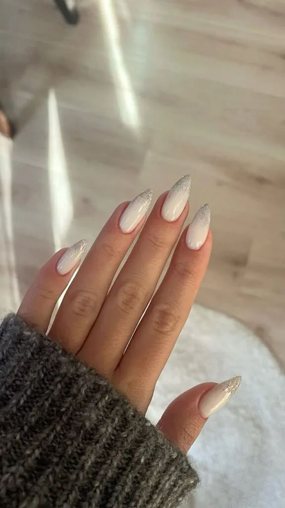 Glitter On Tips Visual Idea Glitter On Tips Visual Idea β Old Money Winter Nails