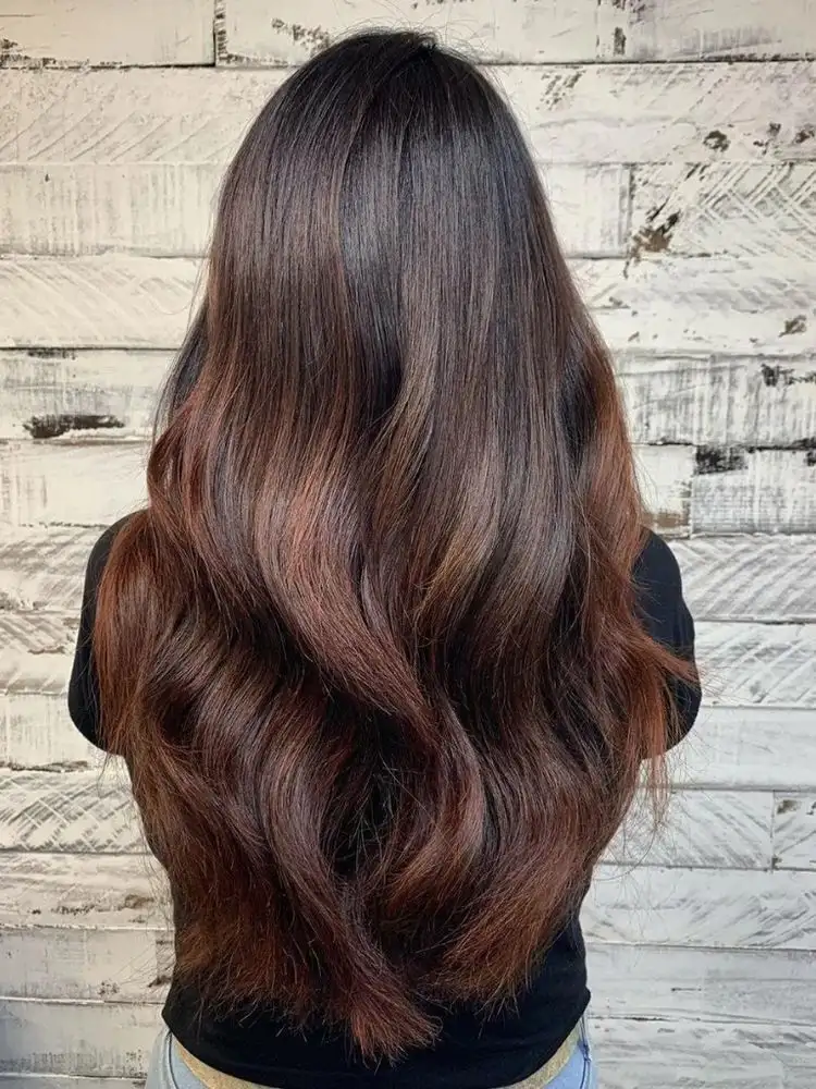 Dark Brown With Reddish-Brown Undertones Dark Brown With Reddish-Brown Undertones β Dark Winter Hair Colors