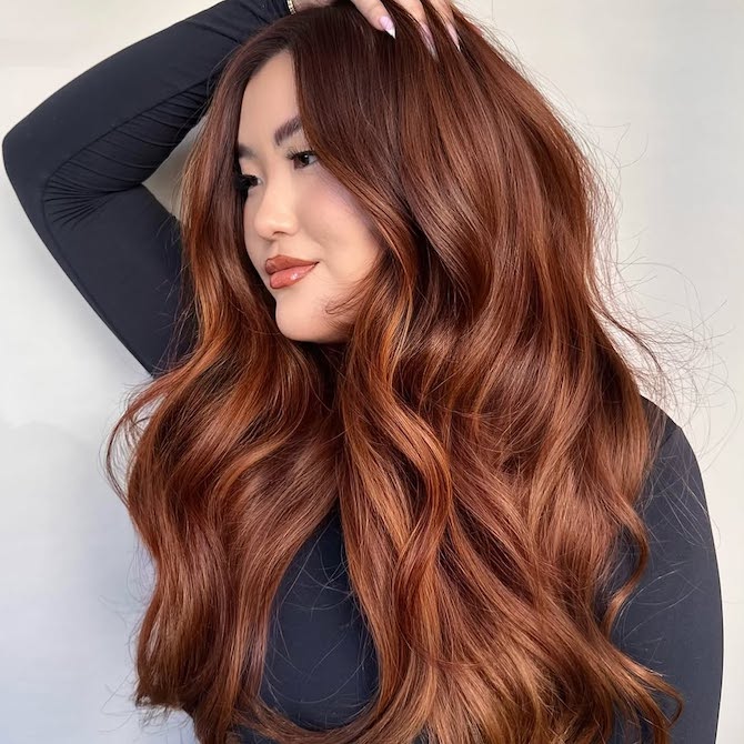 Wavy And Thick Visual Idea Wavy And Thick Visual Idea β Winter Copper Hair Color