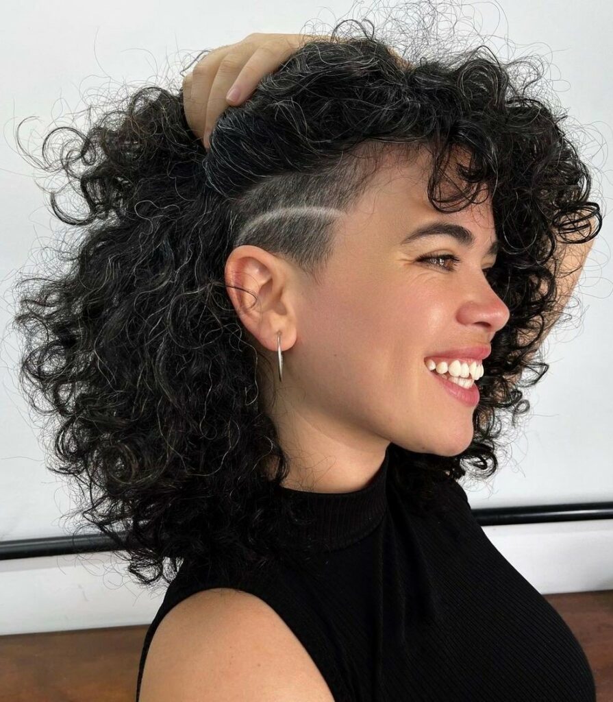 Collarbone Visual Idea — Winter Haircuts for Curly Hair