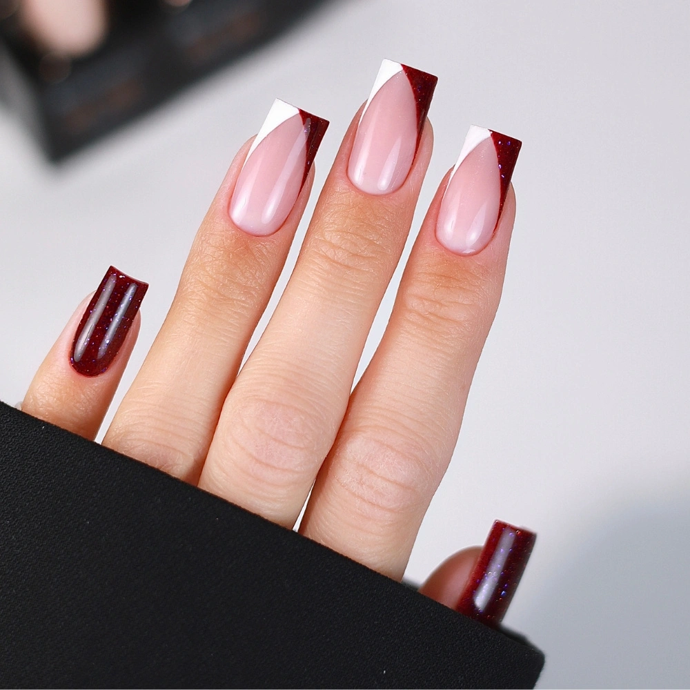 Winter Festive Visual Idea — Winter Gel Nail Colors