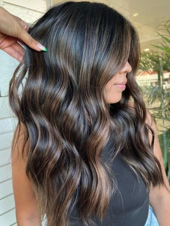 Loose Waves Visual Idea Loose Waves Visual Idea β Winter Hair Colors for Olive Skin