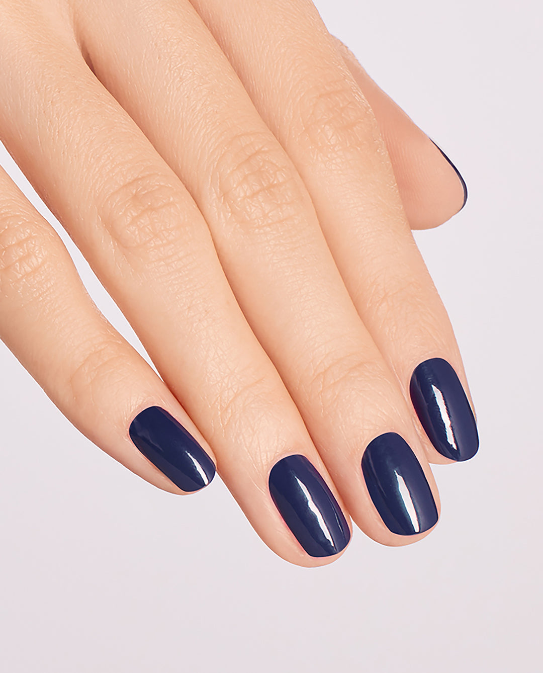 Rich Deep Navy Almond Elegance — Navy Blue Nails