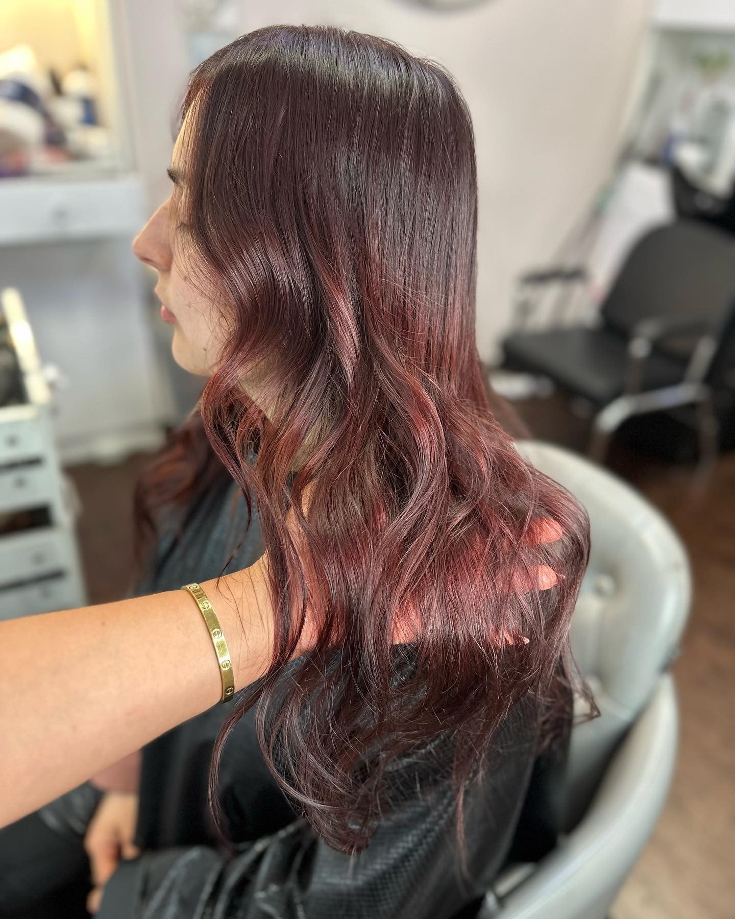 Mahogany With Visible Reddish Highlights — Mahogany Hair Color