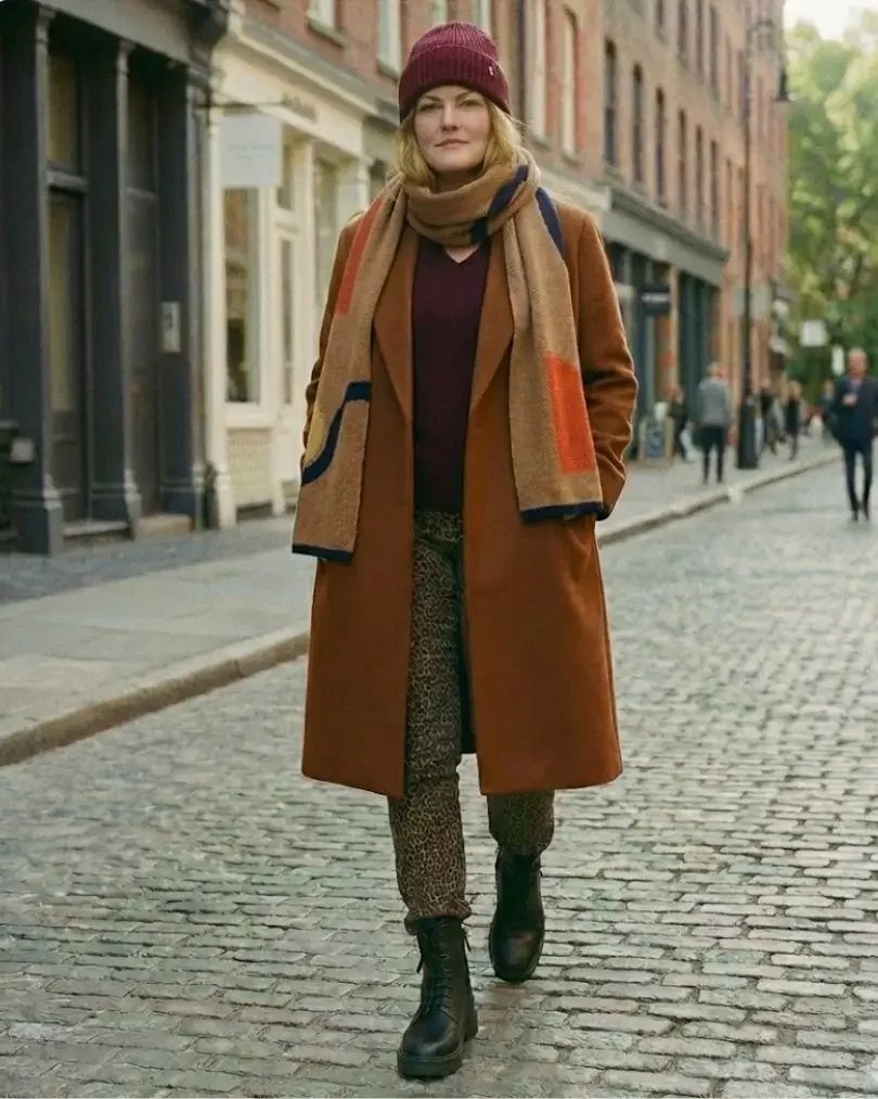 Earthy Tones: Overcoat and Burgundy Sweater Earthy Tones: Overcoat and Burgundy Sweater β Winter Capsule Wardrobe