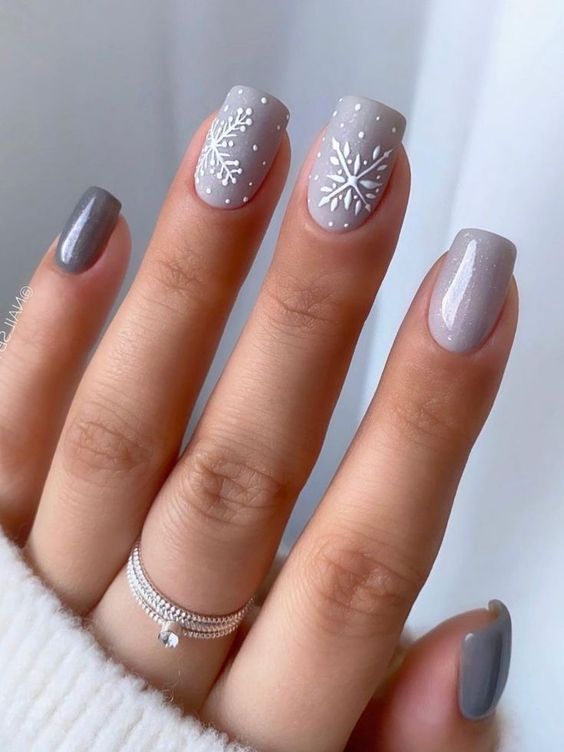 Matte And Subtle Shimmer Visual Idea — Classy Winter Nails