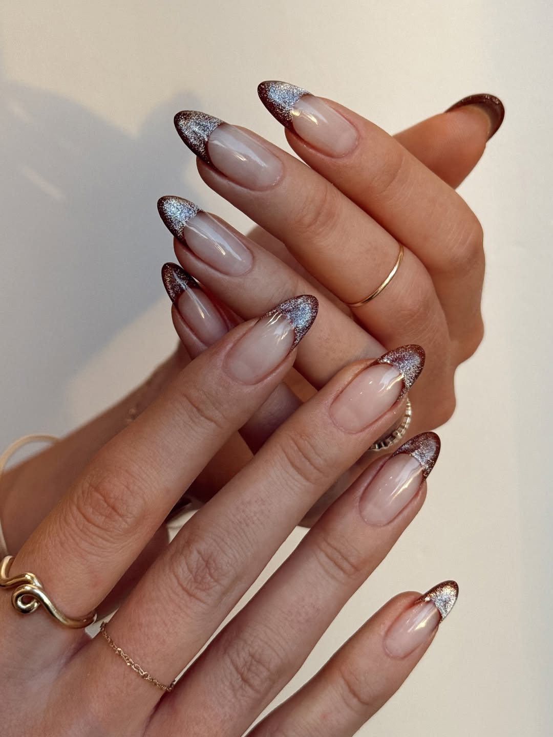 Sheer Pink Glitter Ombre French Almond Sheer Pink Glitter Ombre French Almond β New Years Acrylic Nails 2027