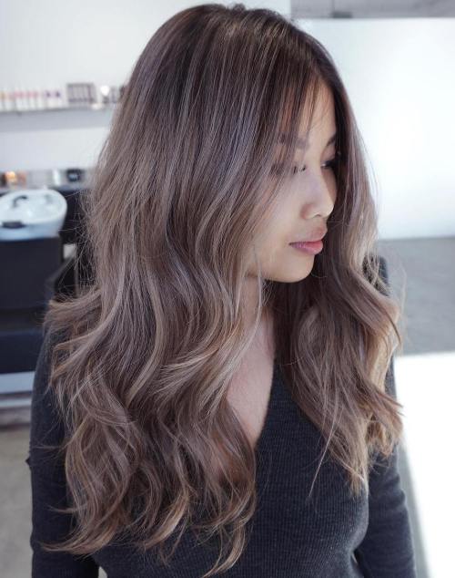 Long Layered Back With Cool-Toned Depth Long Layered Back With Cool-Toned Depth β Mushroom Brown Hair