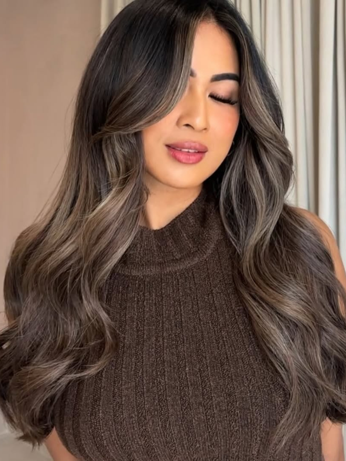 Ash Brown With Cool Highlights Ash Brown With Cool Highlights β Winter Hair Colors for Olive Skin