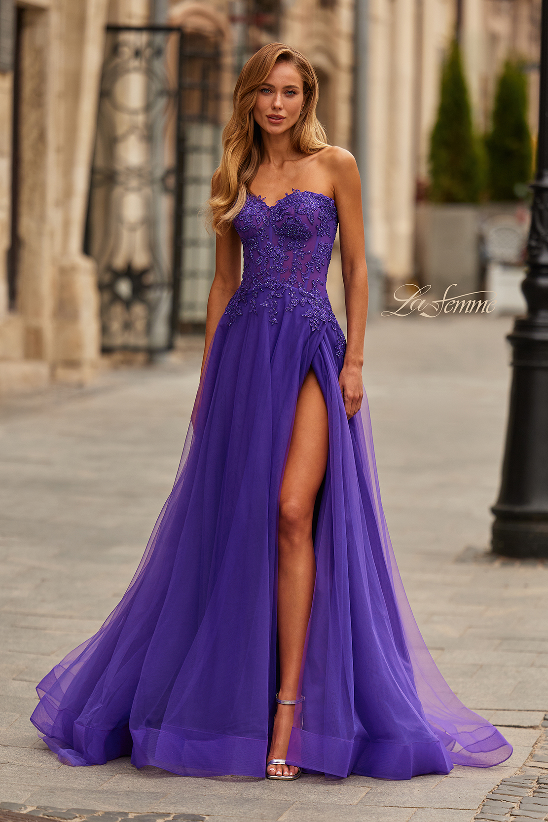 Royal Purple Tulle Gown with Lace Bodice Royal Purple Tulle Gown with Lace Bodice β Royal Purple Outfits