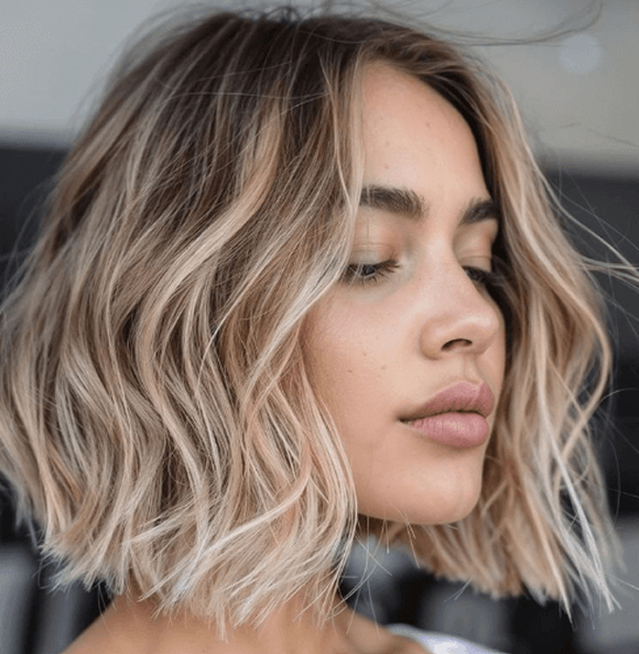 Collarbone Bob in Dark Red Collarbone Bob in Dark Red β Winter Haircuts for Thin Hair