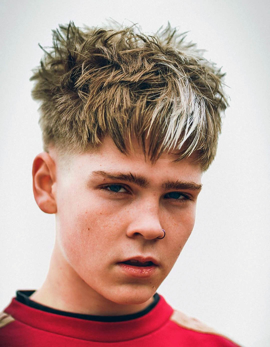 Undercut With Spiky Bleached Fringe — Winter Haircuts for Boys
