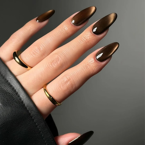 Deep Teal Glossy Oval Nails Deep Teal Glossy Oval Nails β Winter Nail Colors