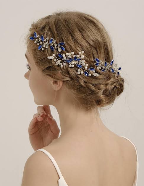 Medium Brown Bejeweled Braided Updo — Winter Updos