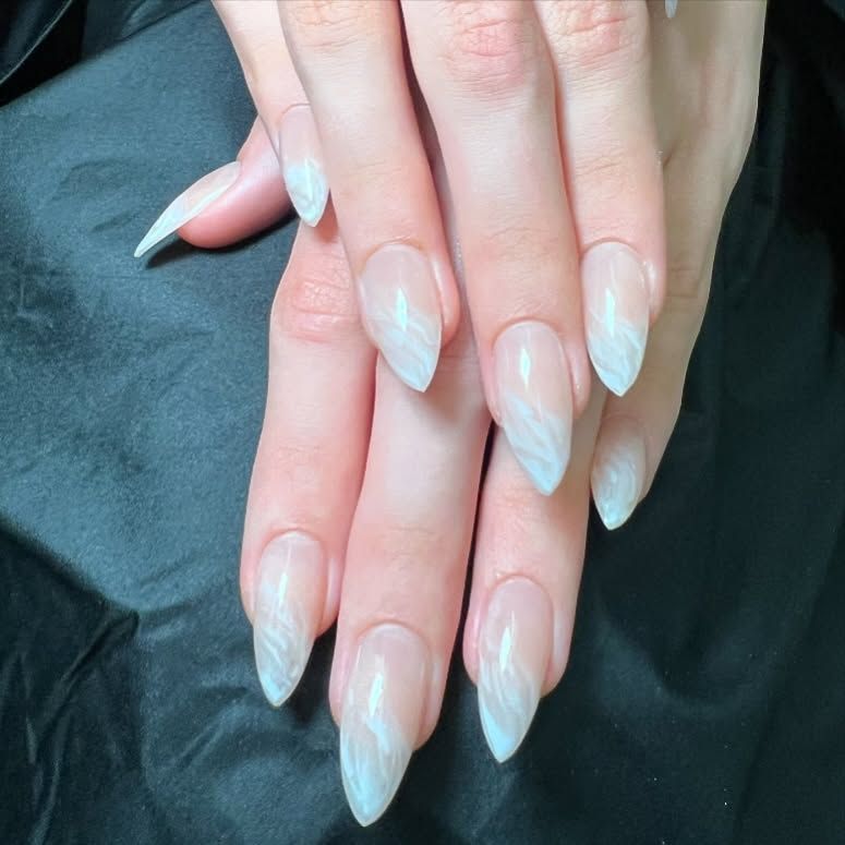 White Abstract French Tips On All Nails Visual Idea White Abstract French Tips On All Nails Visual Idea β Clean Girl Winter Nails