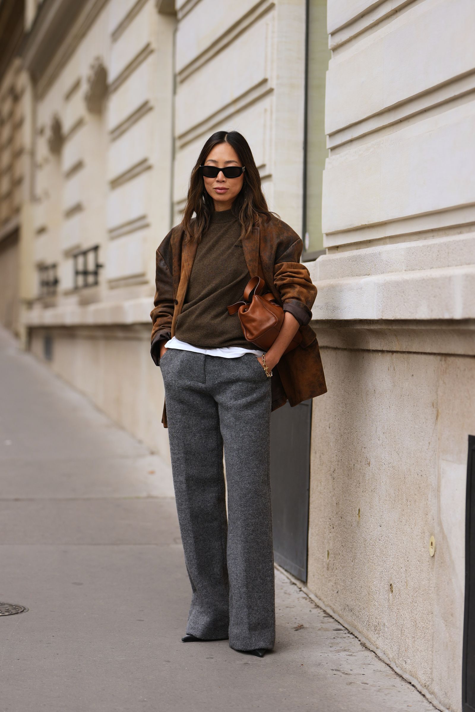 Edgy Winter Style: Distressed Jeans with Black Turtleneck — Winter Outfits with Wide Leg Jeans
