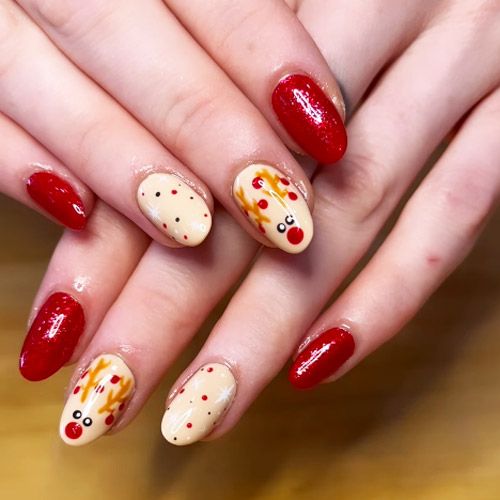Red Cream Brown Black Visual Idea Red Cream Brown Black Visual Idea β Disney Christmas Nails 2026
