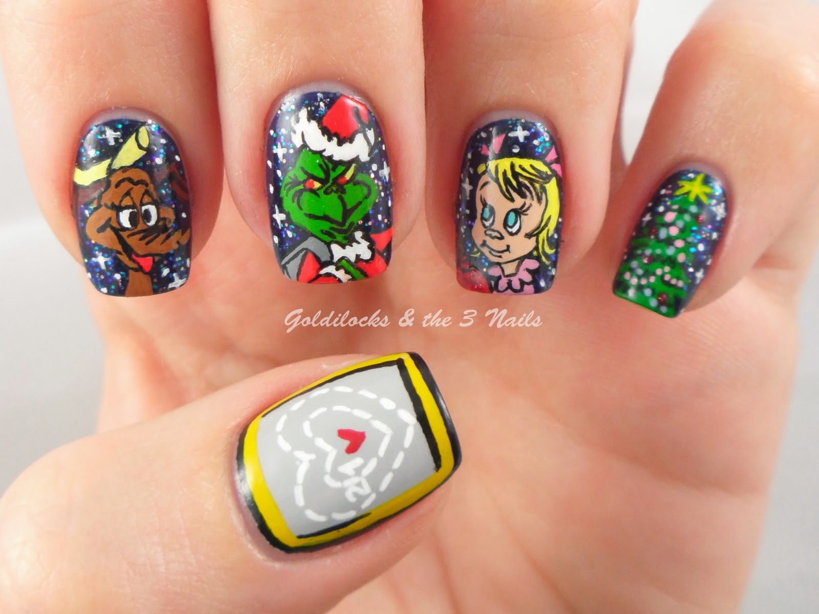 Christmas Sparkling Dark Blue Grinch Character Nails Christmas Sparkling Dark Blue Grinch Character Nails β Grinch Nails 2026
