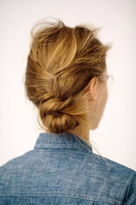 Ash Blonde Root Shadow Messy Bun — Winter Updos