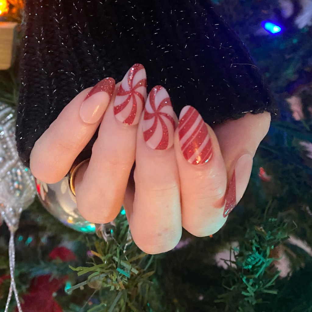 Sheer Pink Candy Cane Glitter Nails Sheer Pink Candy Cane Glitter Nails β Christmas Acrylic Nails 2026