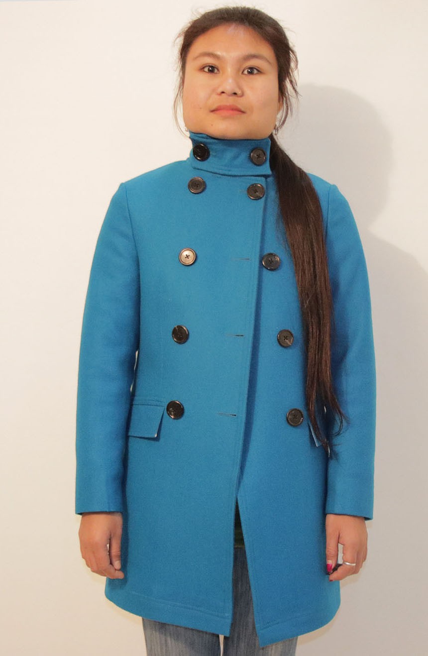 Bright Blue Peacoat with Black Jeans and Boots Bright Blue Peacoat with Black Jeans and Boots β Peacoat Outfits