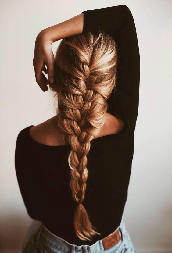 Honey Blonde Classic Braid — Winter Updos